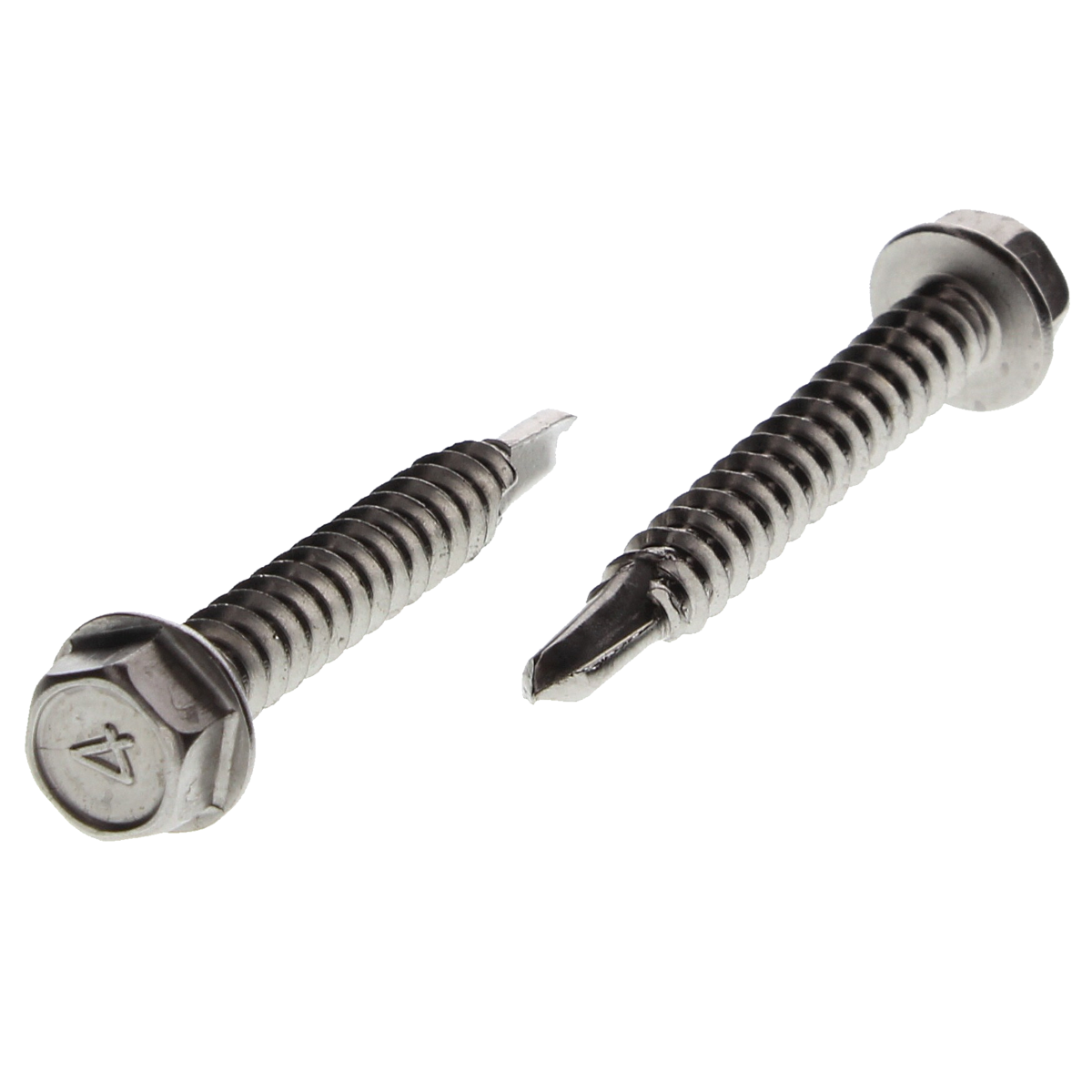 #14-14 x 3/4" Hex Washer Head Self-Drilling Screws 410 Stainless Steel Type 3 Point 100/PKG