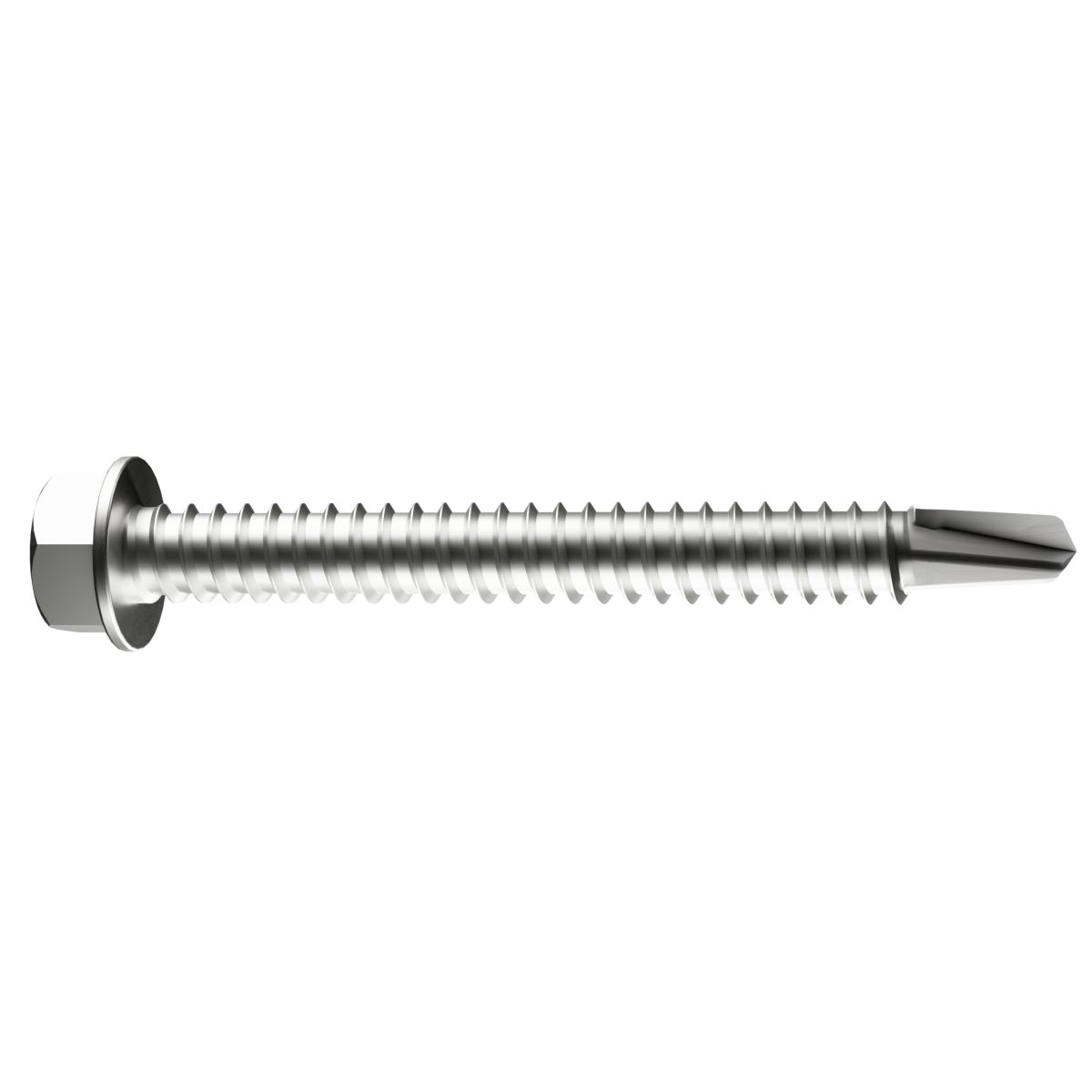 #14-14 x 3" Hex Washer Head Self-Drilling Screws - 410 Stainless Steel Type 3 Point 100/PKG