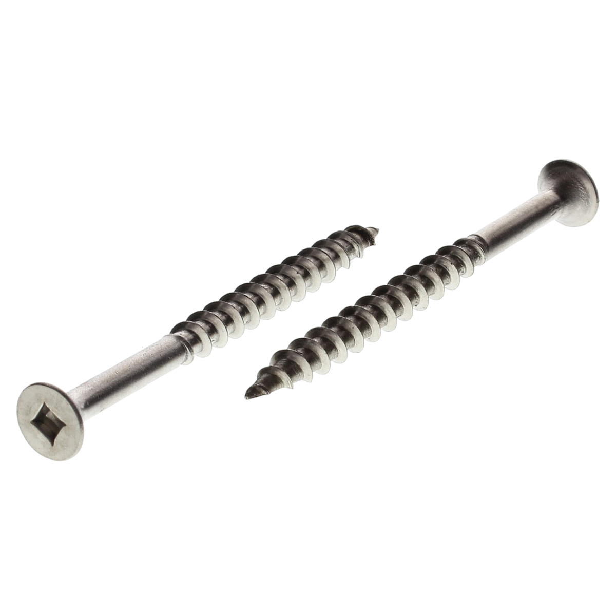 #8 x 1-5/8" Bugle Head Square Drive Deck Screws — T305 Stainless Steel, 100/PKG