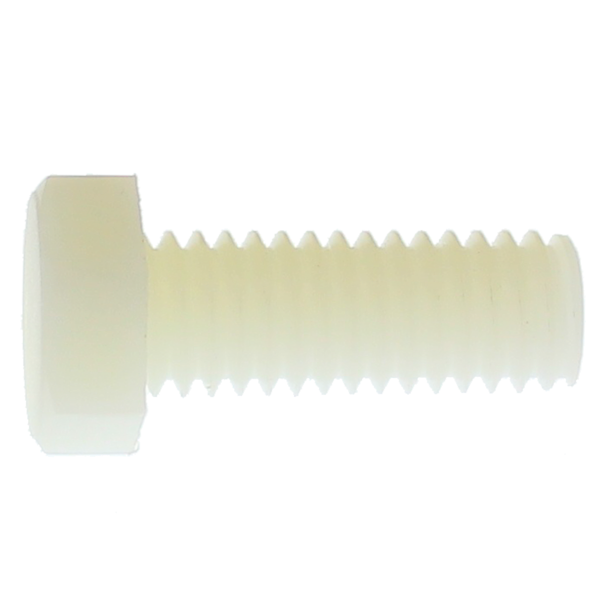 3/8"-16 x 1" Hex Cap Screws — Nylon, 100/PKG