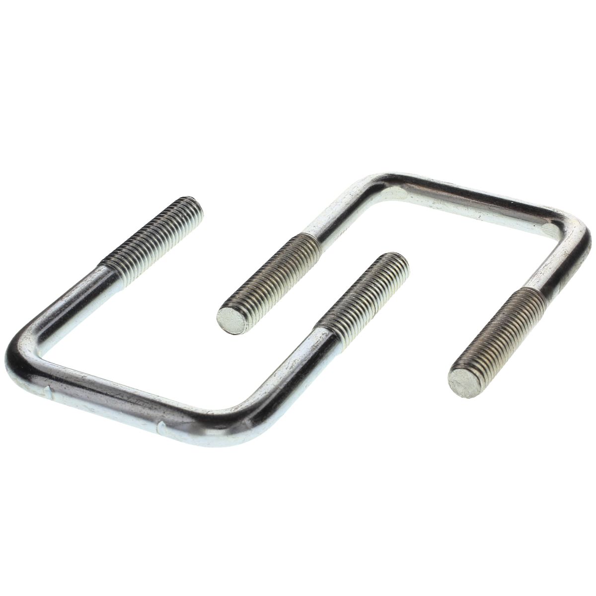 3/8" x 1-1/2" x 2" Square Bend U-Bolts — Steel, Zinc