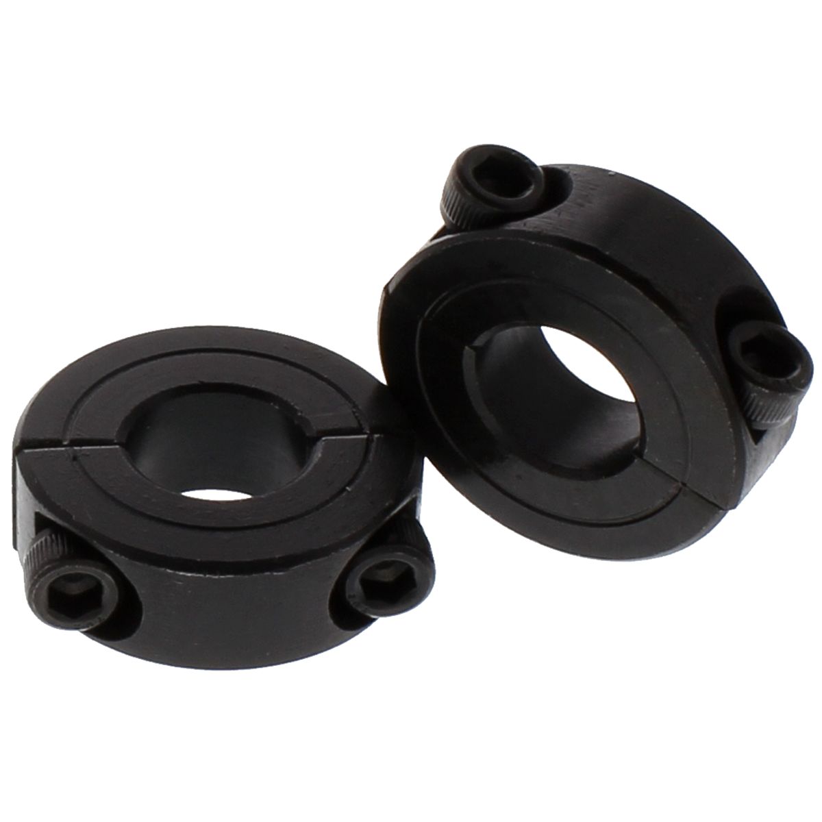 1-3/8" Double Split Shaft Collars, Black Oxide