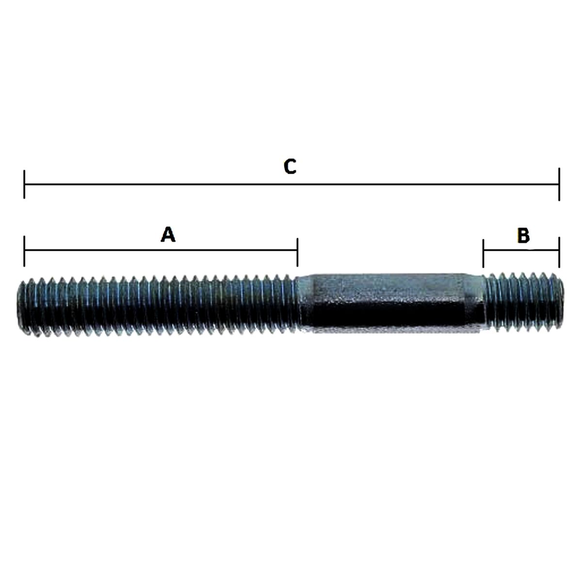 1/2" x 2" Automotive Studs, Fine & Coarse, 10/PKG