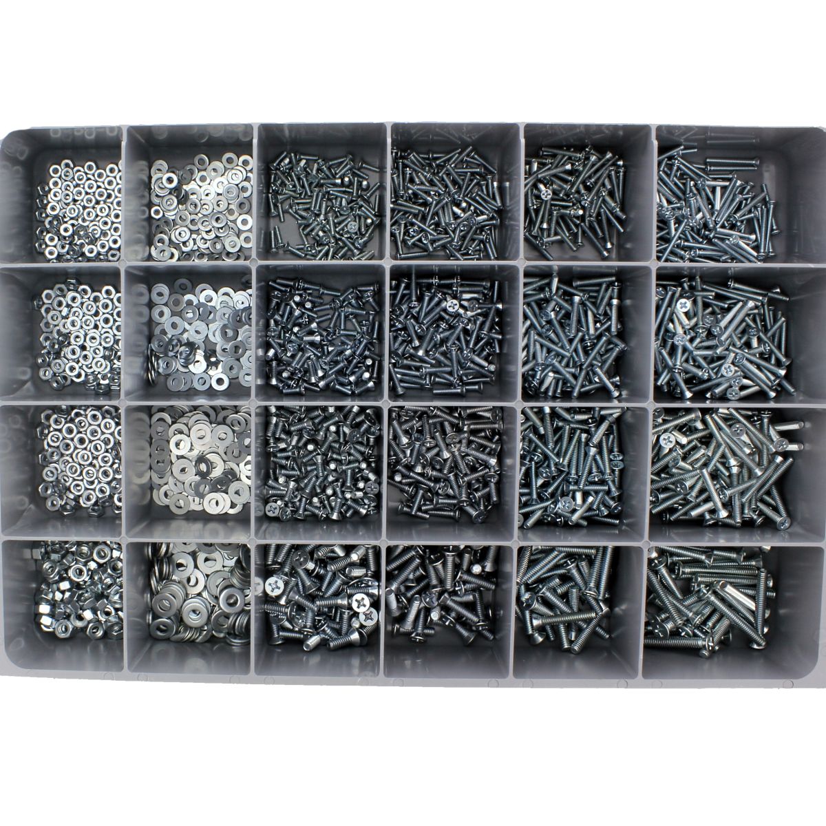 Flat Head Phillips Machine Screws — Steel Drawer Assortment