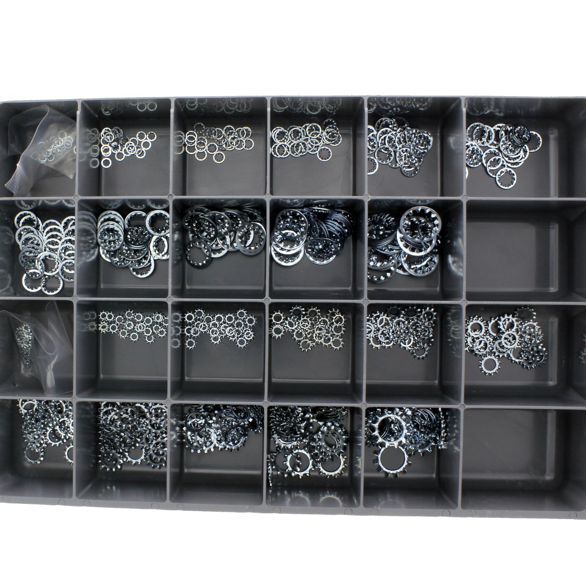 Internal & External Lock Washers — Steel Drawer Assortment