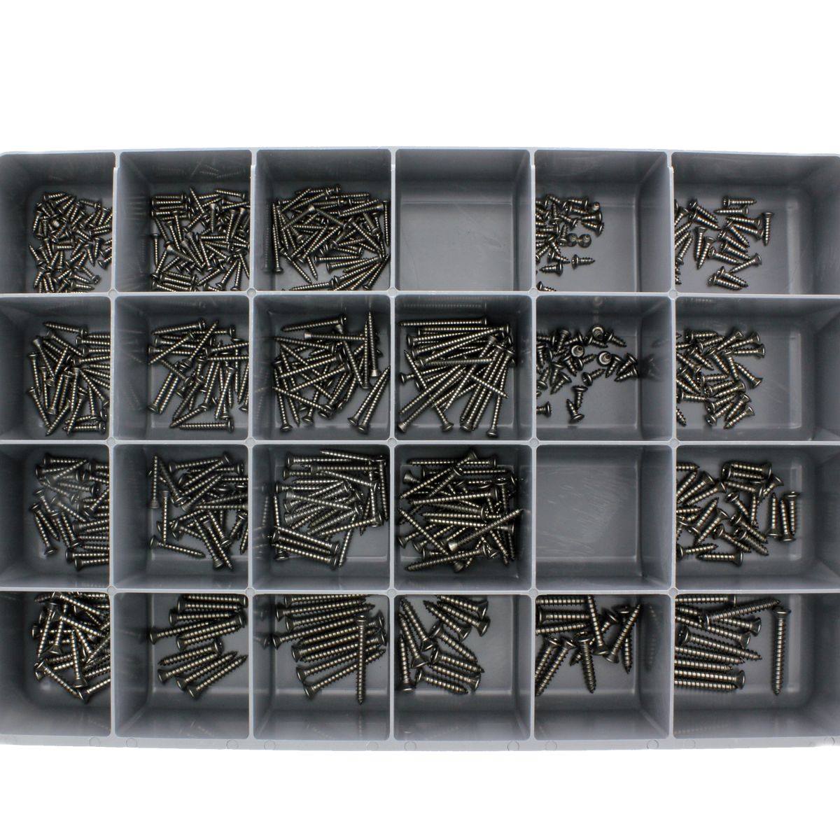 Oval Head Phillips Tapping Screws — 18-8 Stainless Steel Drawer Assortment