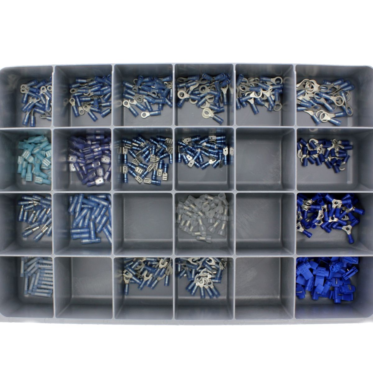 Nylon Wire Terminals 16-14 AWG Blue Drawer Assortment