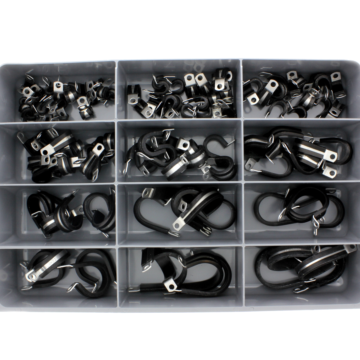 Rubber Insulated Clamps Drawer Assortment