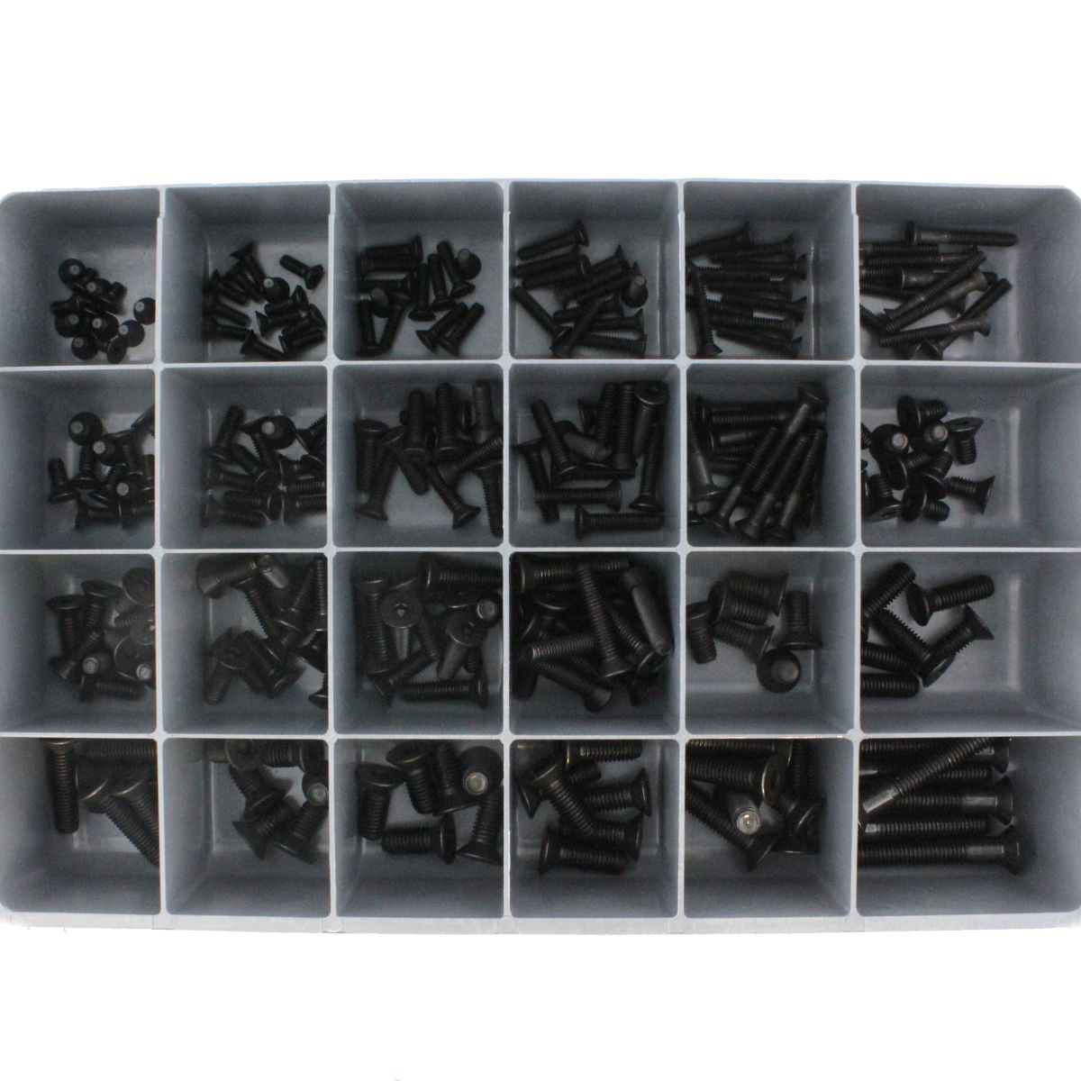 Flat Head Socket Cap Screws — Steel Drawer Assortment