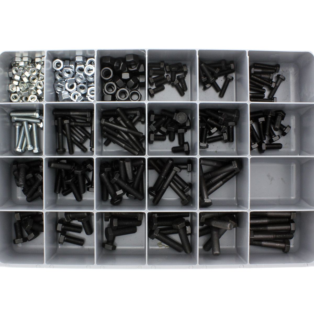 Metric Hex Cap Screws — Class 10.9 Fine — Steel, Zinc Drawer Assortment
