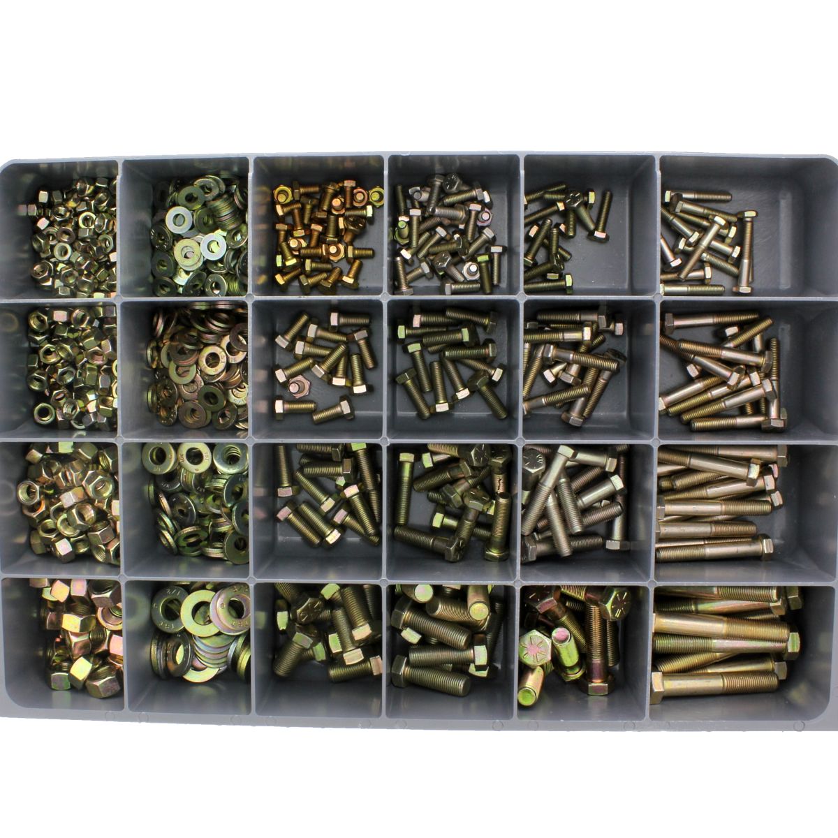 Hex Cap Screws Grade 8 NF Field Kit — Steel, Zinc Yellow Drawer Assortment