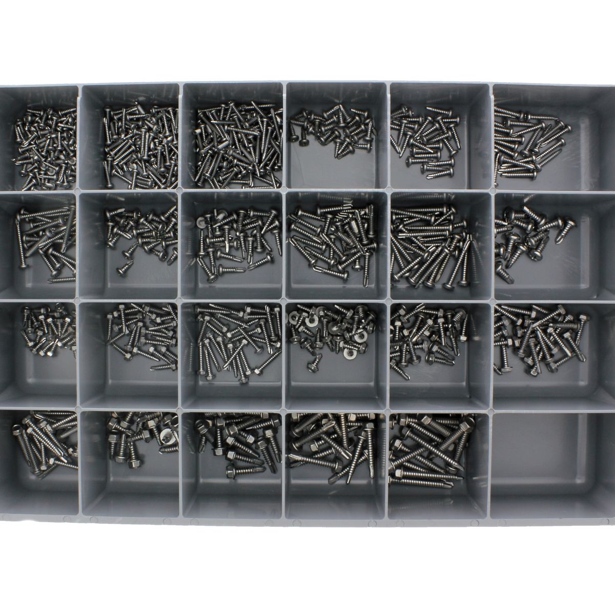 Self-Drilling Screws — 410 Stainless Steel Drawer Assortment