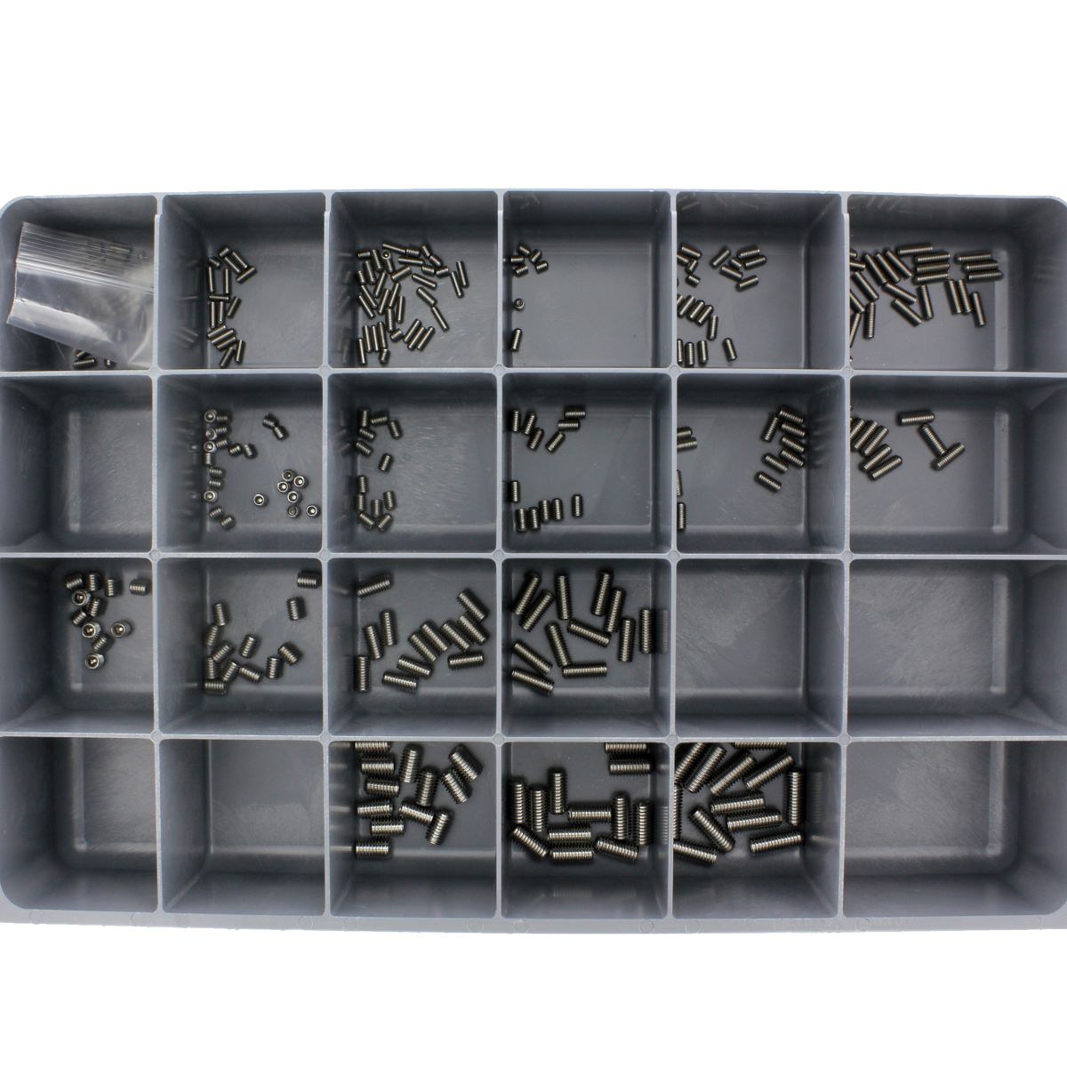 Metric Socket Set Screws — Type A2 Stainless Steel Drawer Assortment