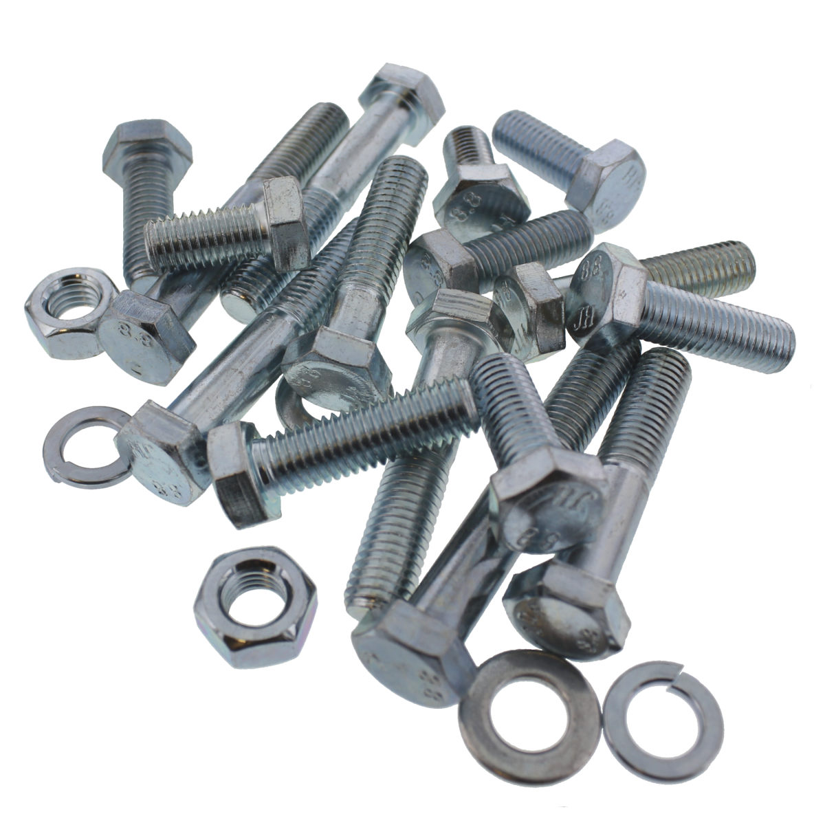 Carriage & Lag Screws — Steel, Zinc Bolt Bin Assortment