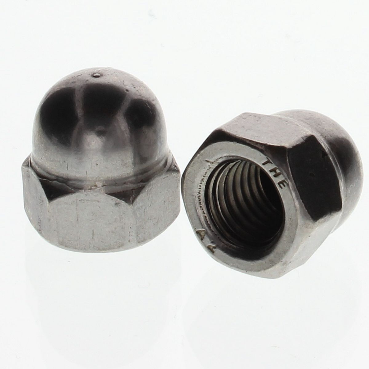 M10-1.5 Metric Hex Cap Nuts Type A2 Stainless Steel, Coarse  DIN 1587 50/PKG