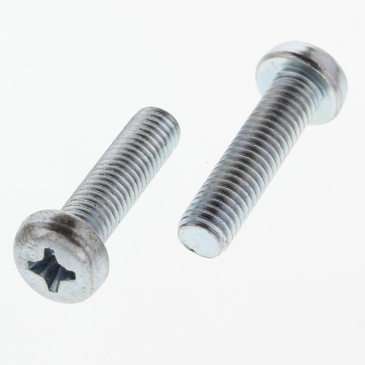 M6-1.0 x 50 mm Metric Reduced Pan Hd Phillips Machine Screws - Zinc, Coarse 100/PKG