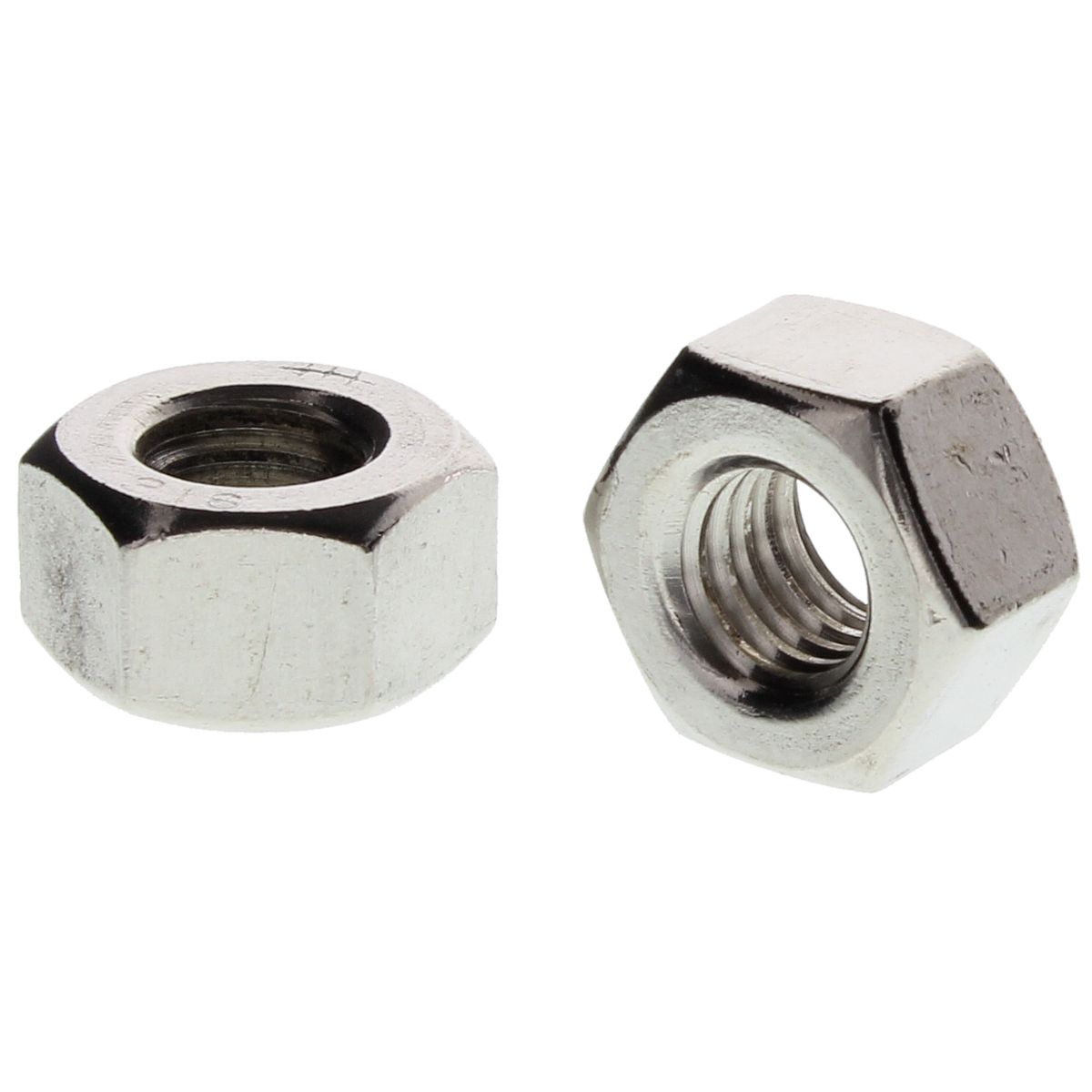 1"-8 Heavy Hex Full Nuts — Type 316 Stainless Steel, Coarse, 10/PKG