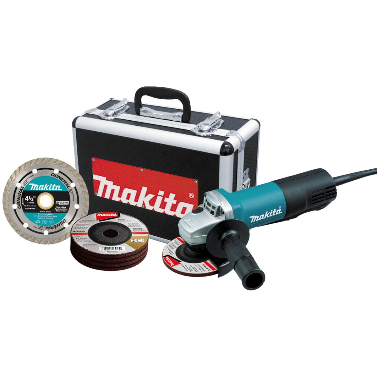 Makita 9557PBX1 4-1/2" Small Angle Grinder Kit