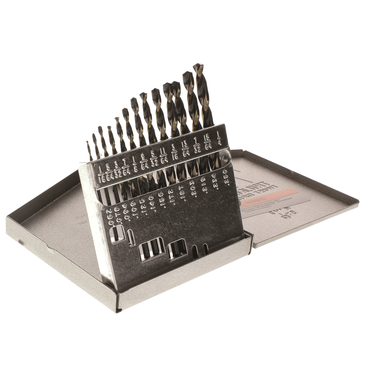 Drillco 099858 1/16"-1/4" x 64ths Black/Bronze Oxide 135 Split  - Drill Bit Set, 13 pc.