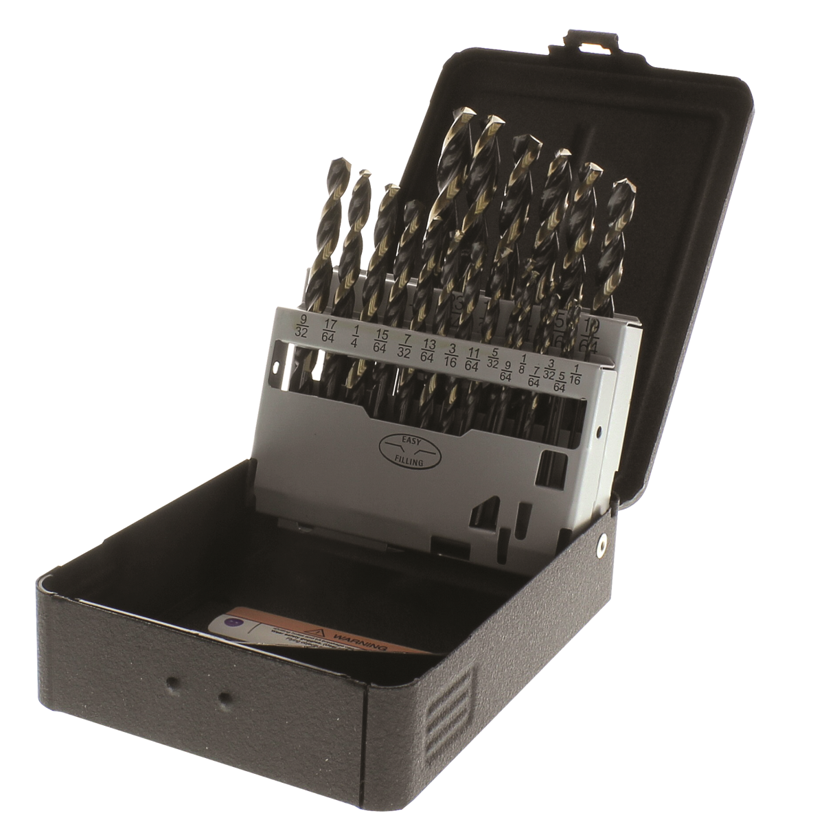 Drillco 099861 1/16"-3/8" x 64ths Black/Bronze Oxide 135 Split  - Drill Bit Set, 21 pc.