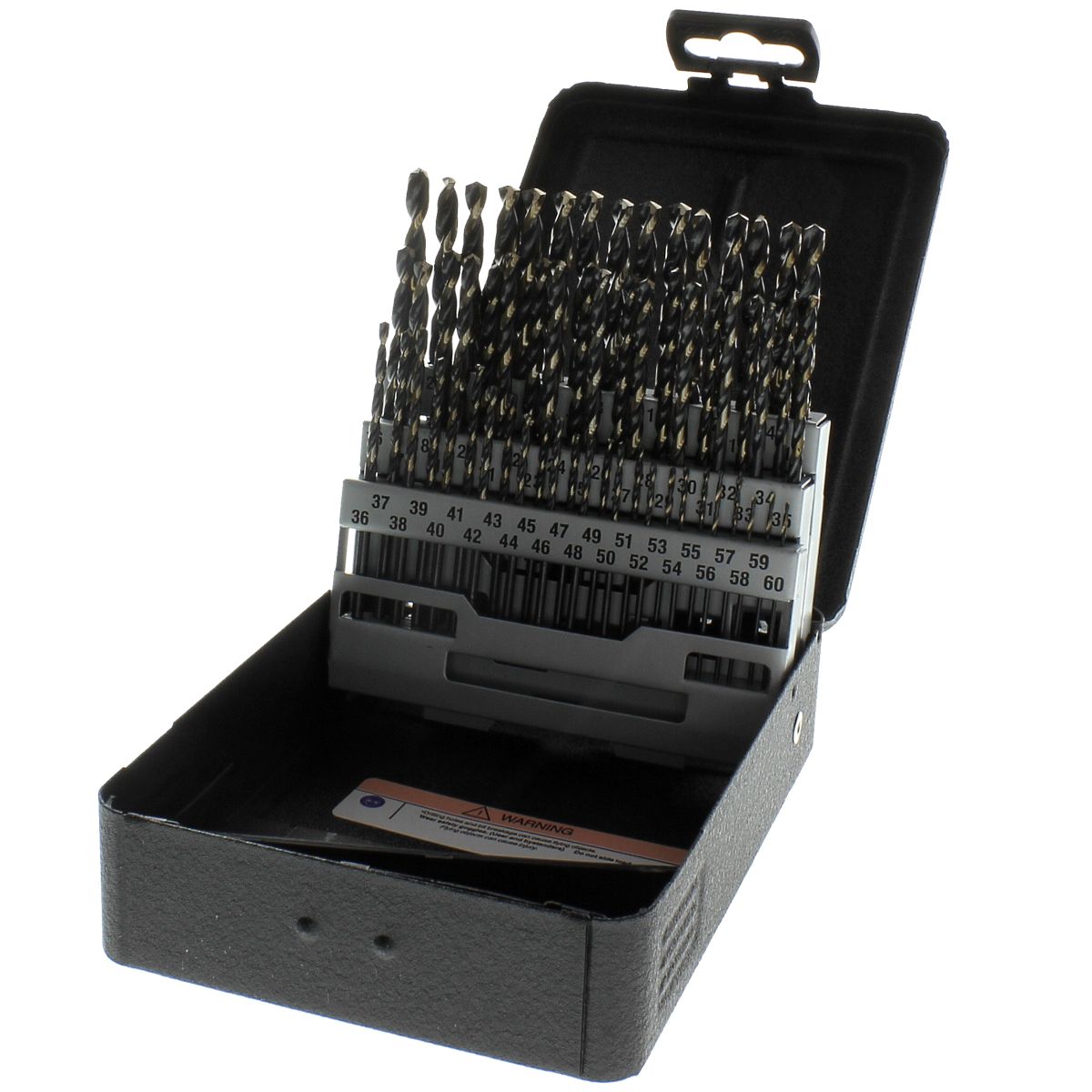 Drillco 099859 #1-#60 Inclusive Black/Bronze Oxide 135 Split  - Drill Bit Set, 60 pc.