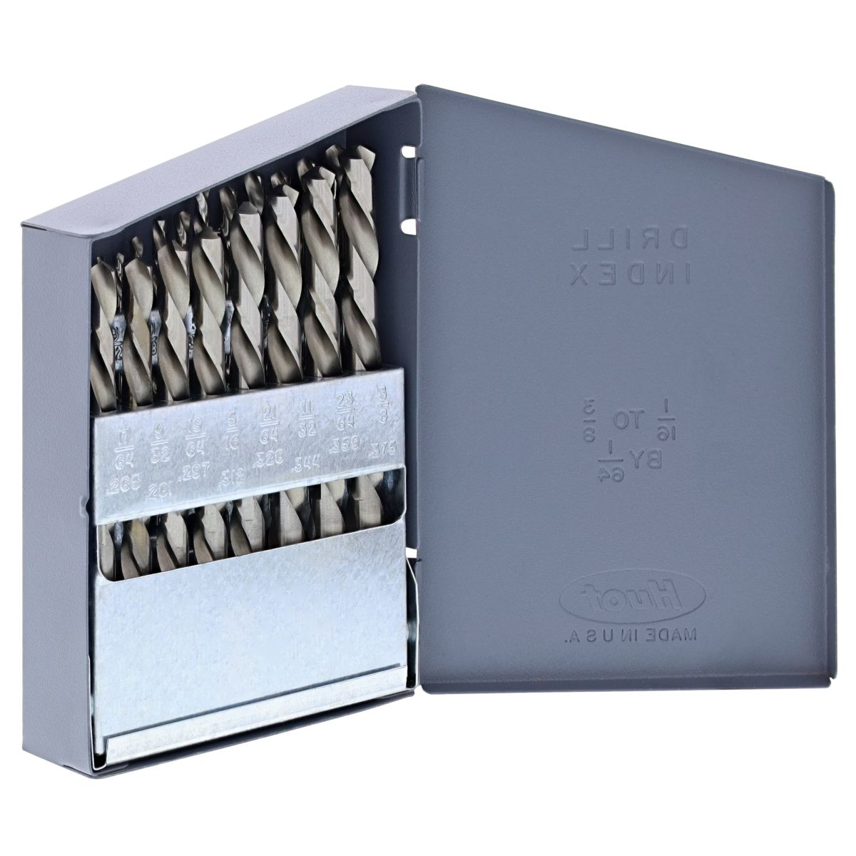 1/16”-3/8” X 64ths Bright 118° Left Hand Jobber Drill Set – 21 pc.