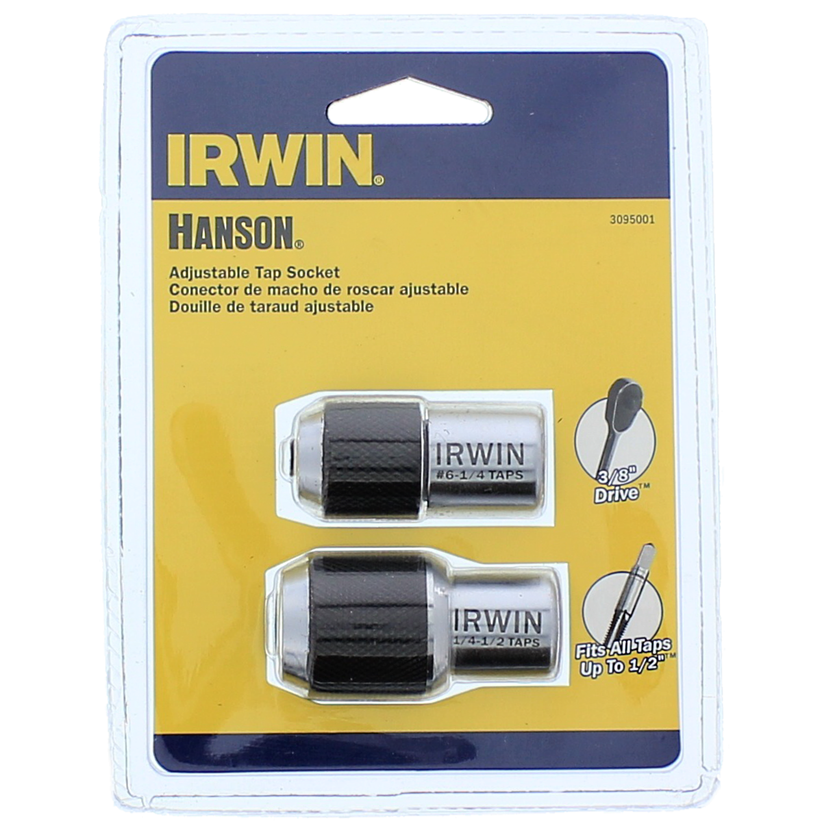 Irwin® 3/8" Drive Hanson® Adjustable Tap Adapter Set — 2 pc.