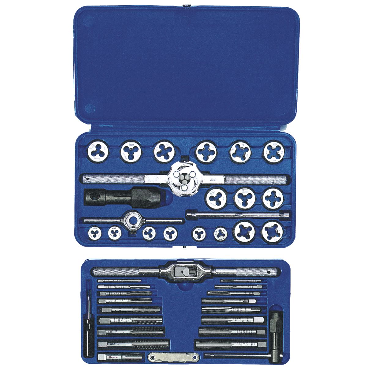 Irwin® Hanson® 24606 Machine Screw/Fractional Tap & Die Set – 41 pc.