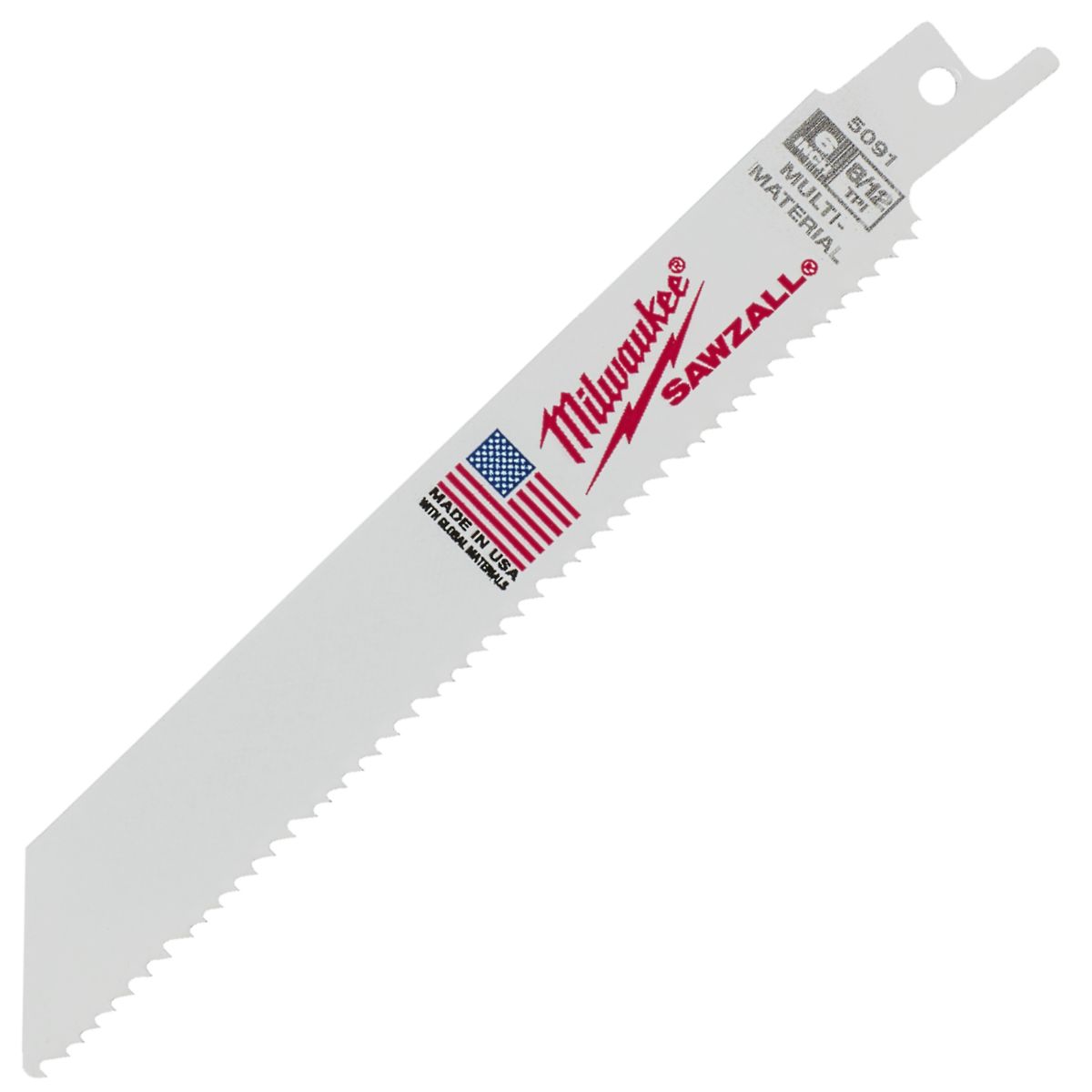 Milwaukee 48-00-5091  6" 8/12 TPI; General Purpose Super Sawzall Blade