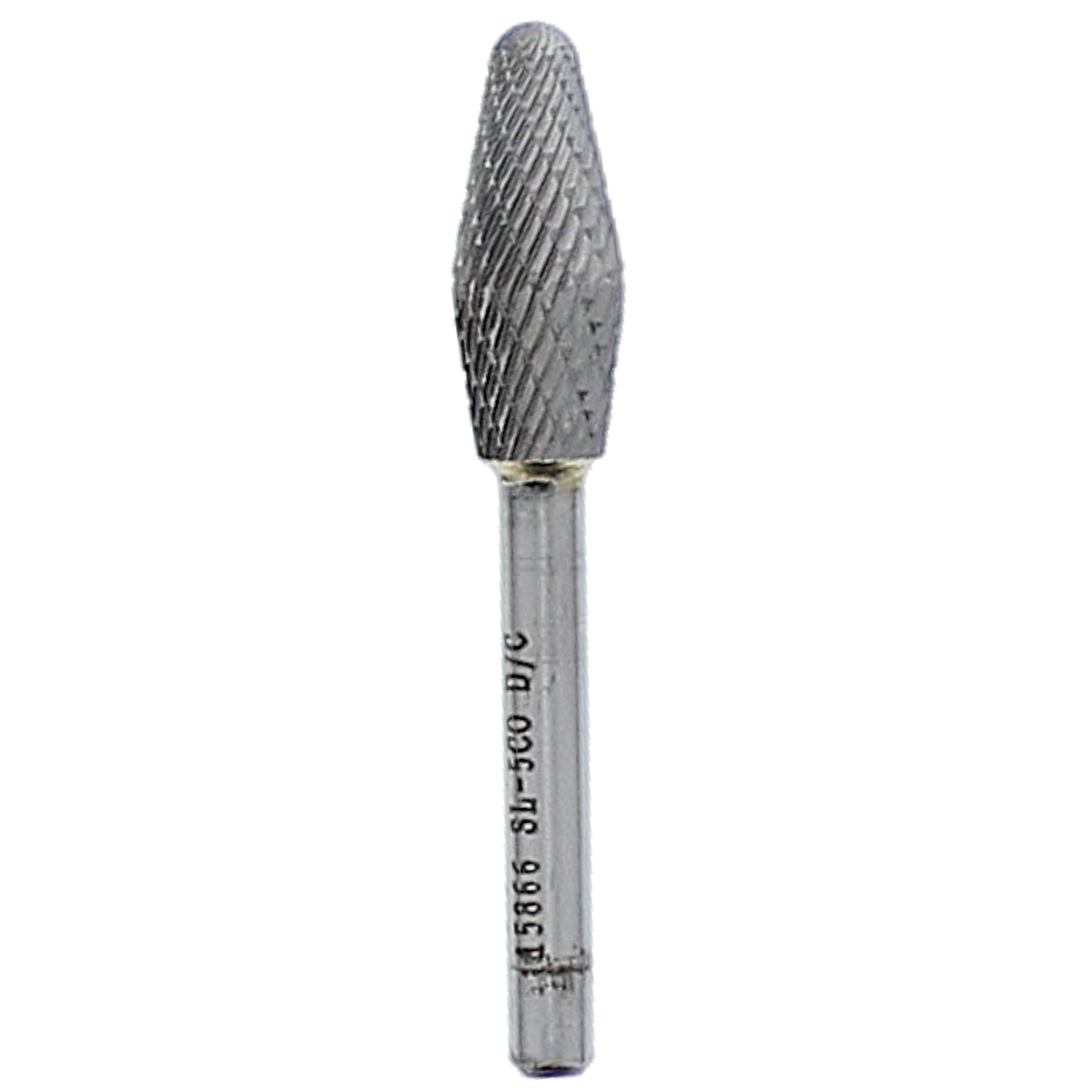 SGS Pro 15866 SL-5CO-D/C  1/2" x 1-1/4" Double Cut Ferrous Combi Bur Ball Nose Cone & Inverted Cone