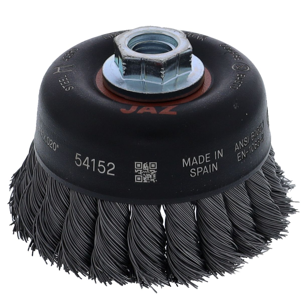 4" x 5/8"-11 Arbor .020" Knot Wire Cup Brush — Steel