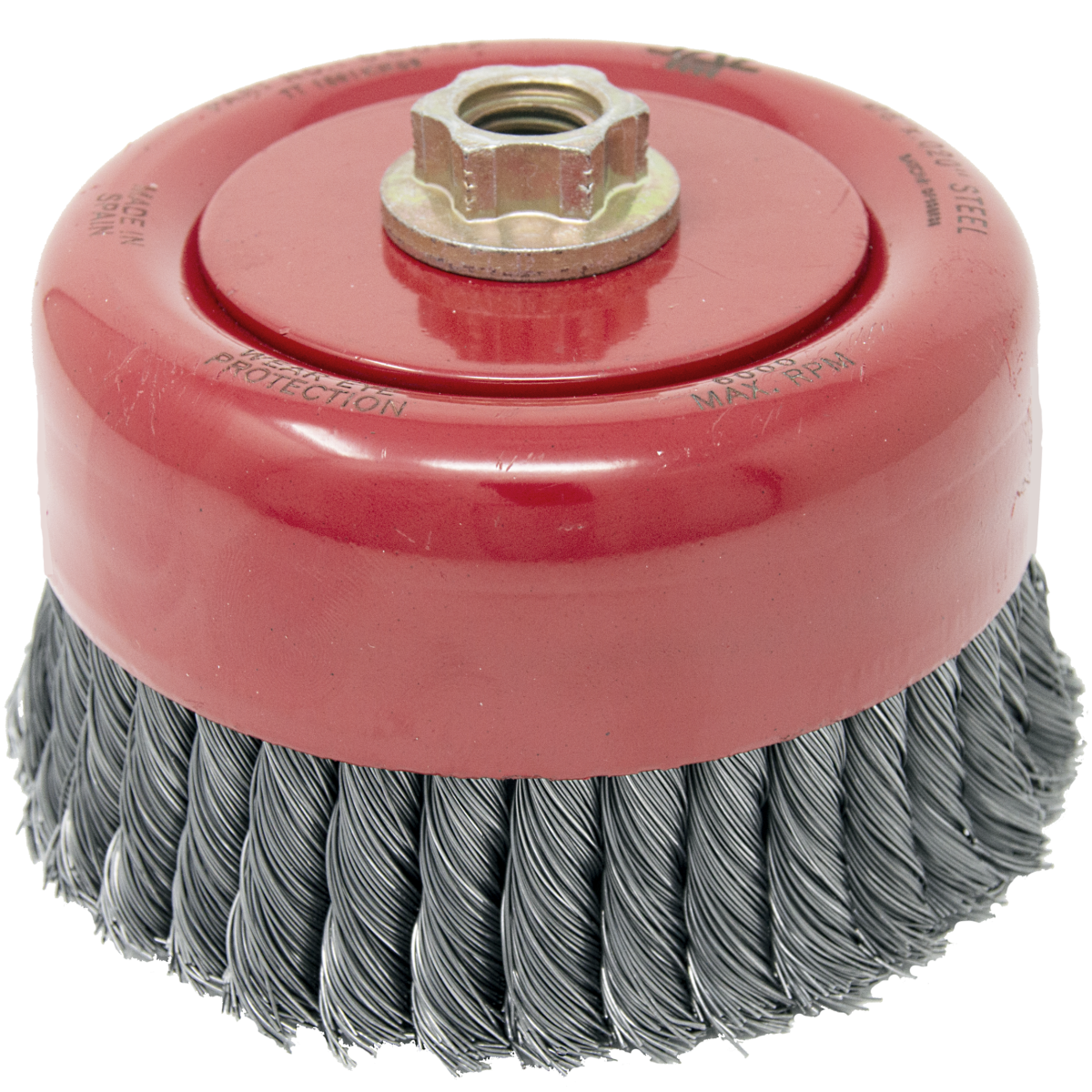 6" x 5/8"-11 Arbor .020" Knot Wire Cup Brush — Steel
