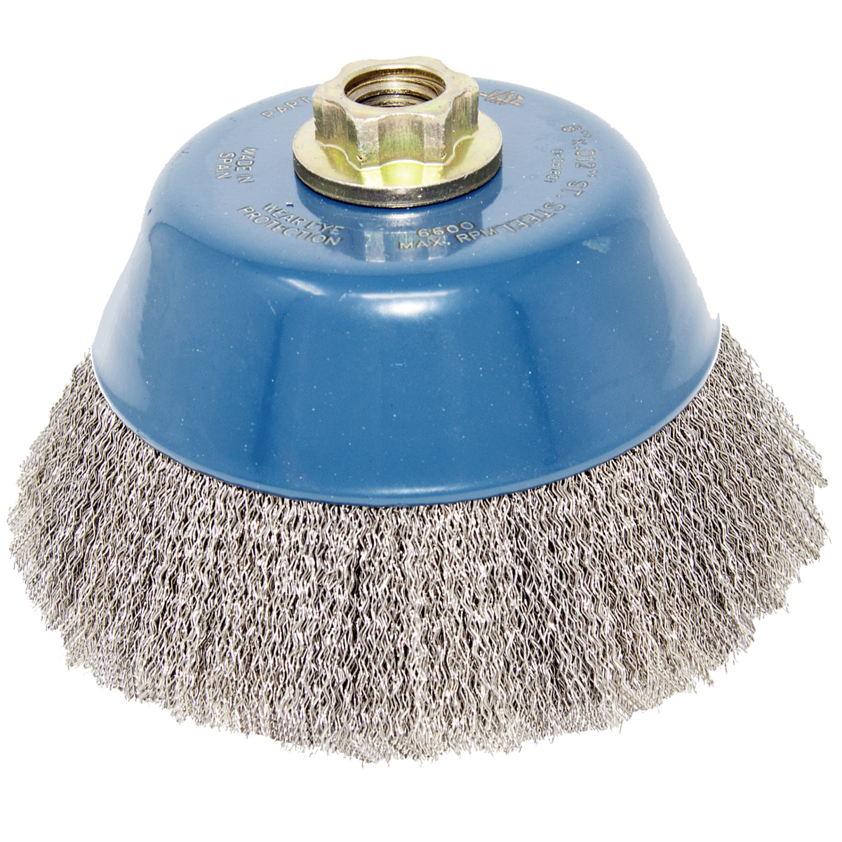 4" x 5/8"-11 Arbor .012" Crimped Wire Cup Brush — Stainless