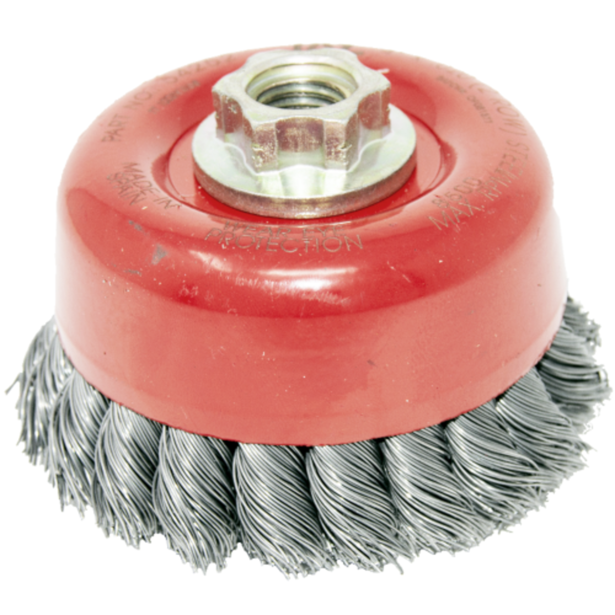 4" x 5/8"-11 Arbor .020" Knot Wire Cup Brush (2 row) — Steel