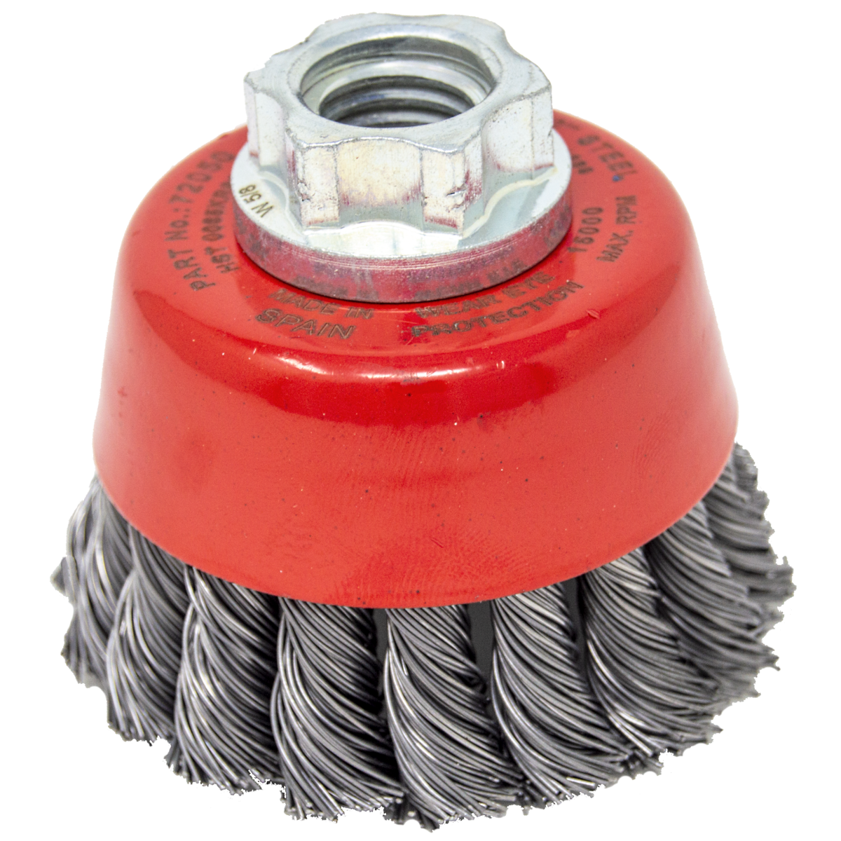 2-3/4" x 5/8"-11 Arbor .020" Mini-Grinder Knot Wire Cup Brush — Steel