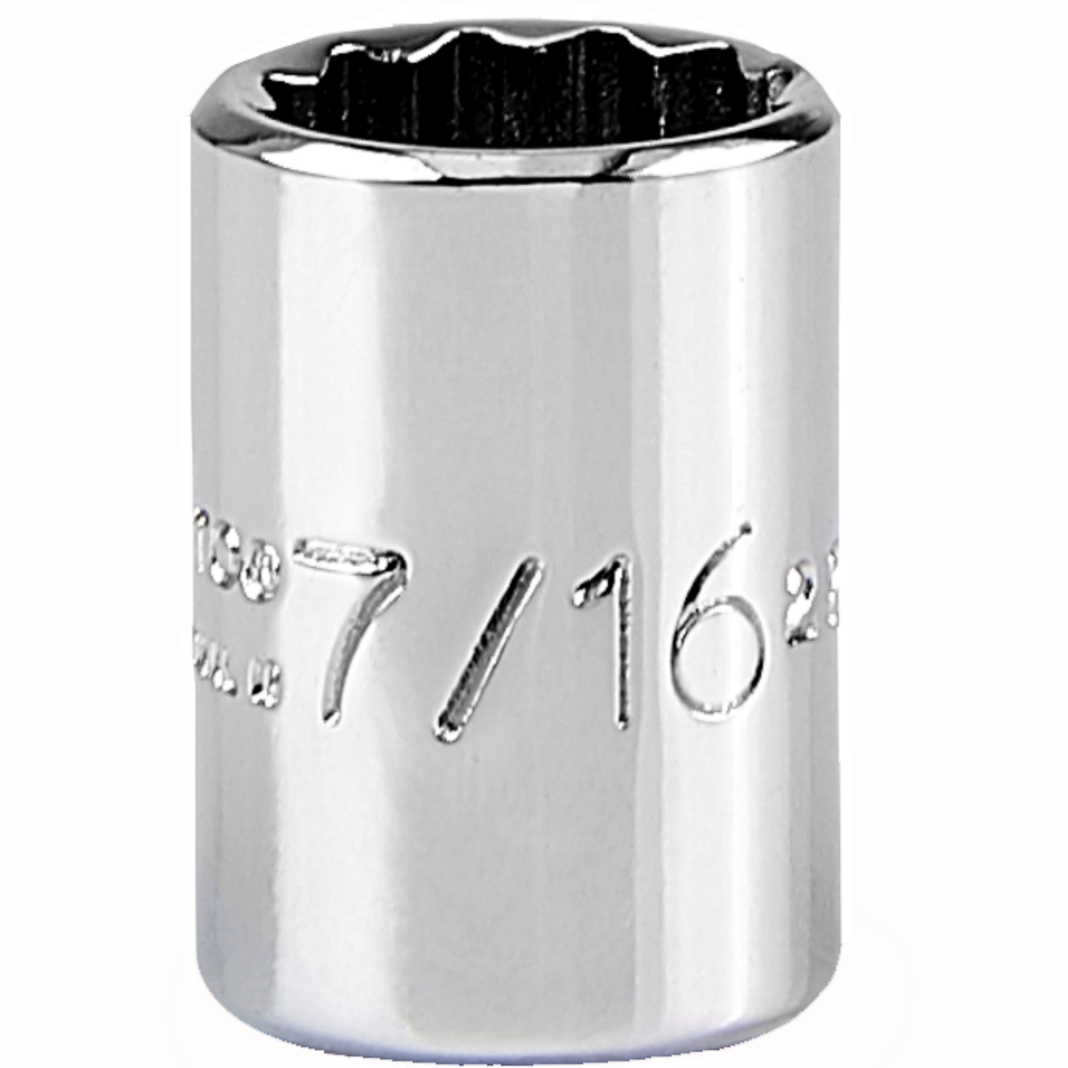 Proto 7/16" 12 Pt. Standard Length Socket — 1/4" Drive
