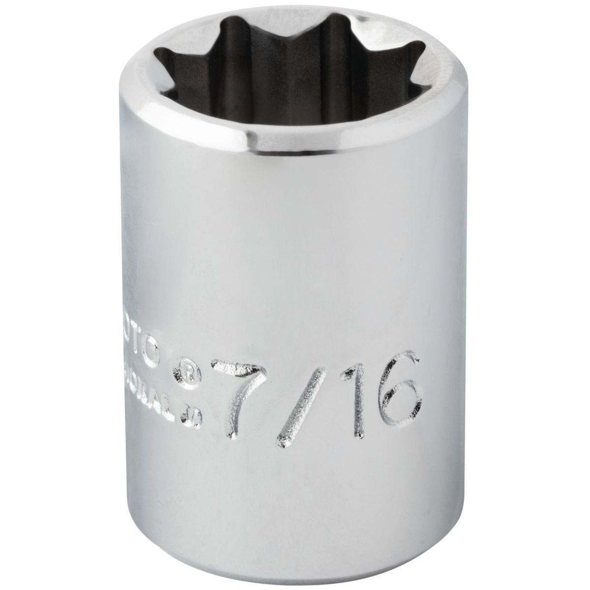Proto 7/16" 8 Pt. Standard Length Socket — 3/8" Drive
