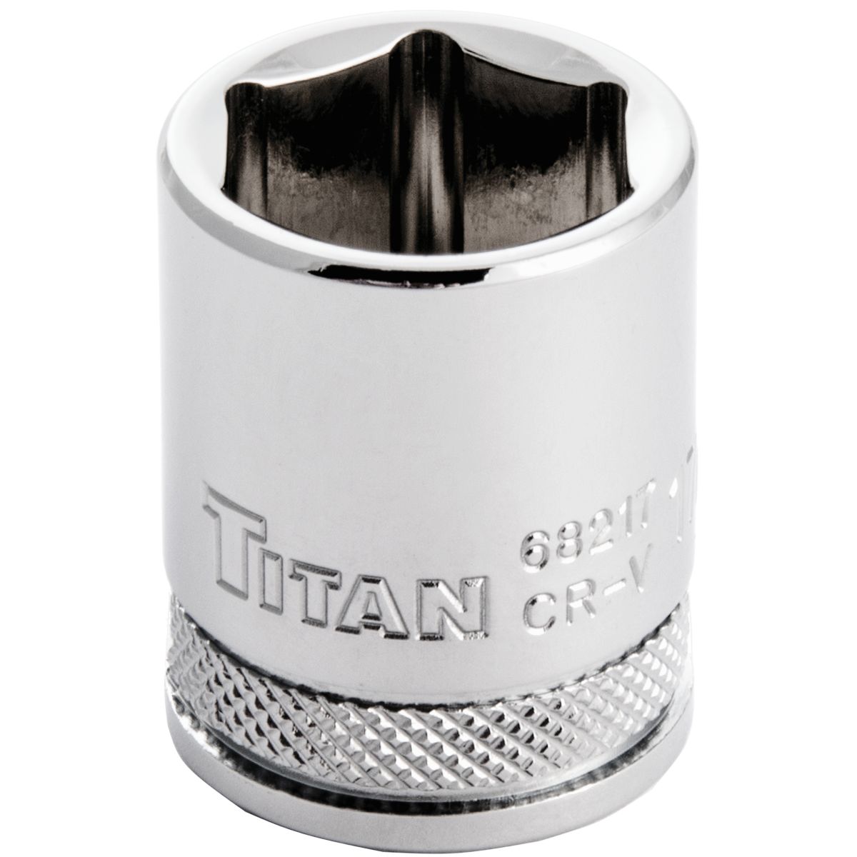 Titan 68217  17 mm 6 Pt. Standard Length Socket - 3/8" Drive