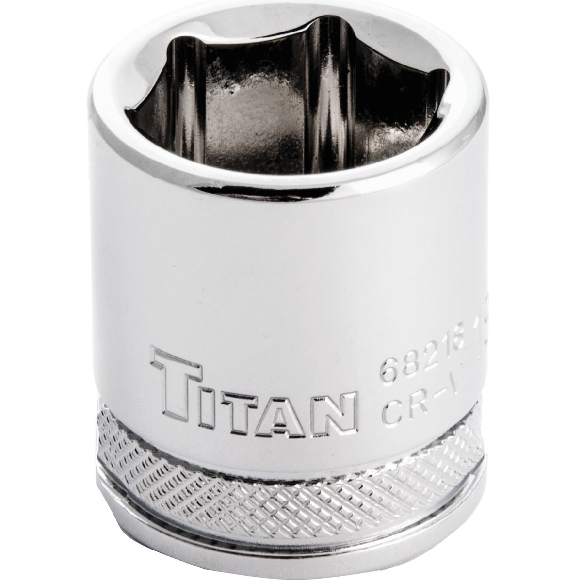 Titan 68218  18 mm 6 Pt. Standard Length Socket - 3/8" Drive