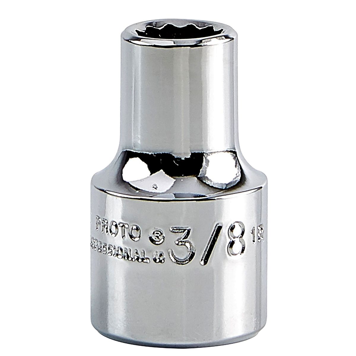 Proto 3/8" 12 Pt. Standard Length Socket — 1/2" Drive
