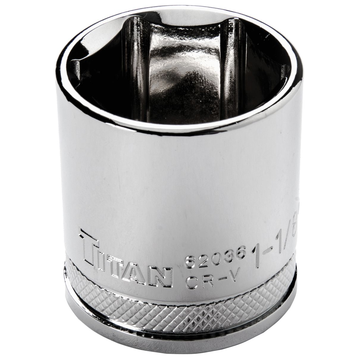 Titan 62036  1-1/8" 6 Pt. Standard Length Socket - 1/2" Drive