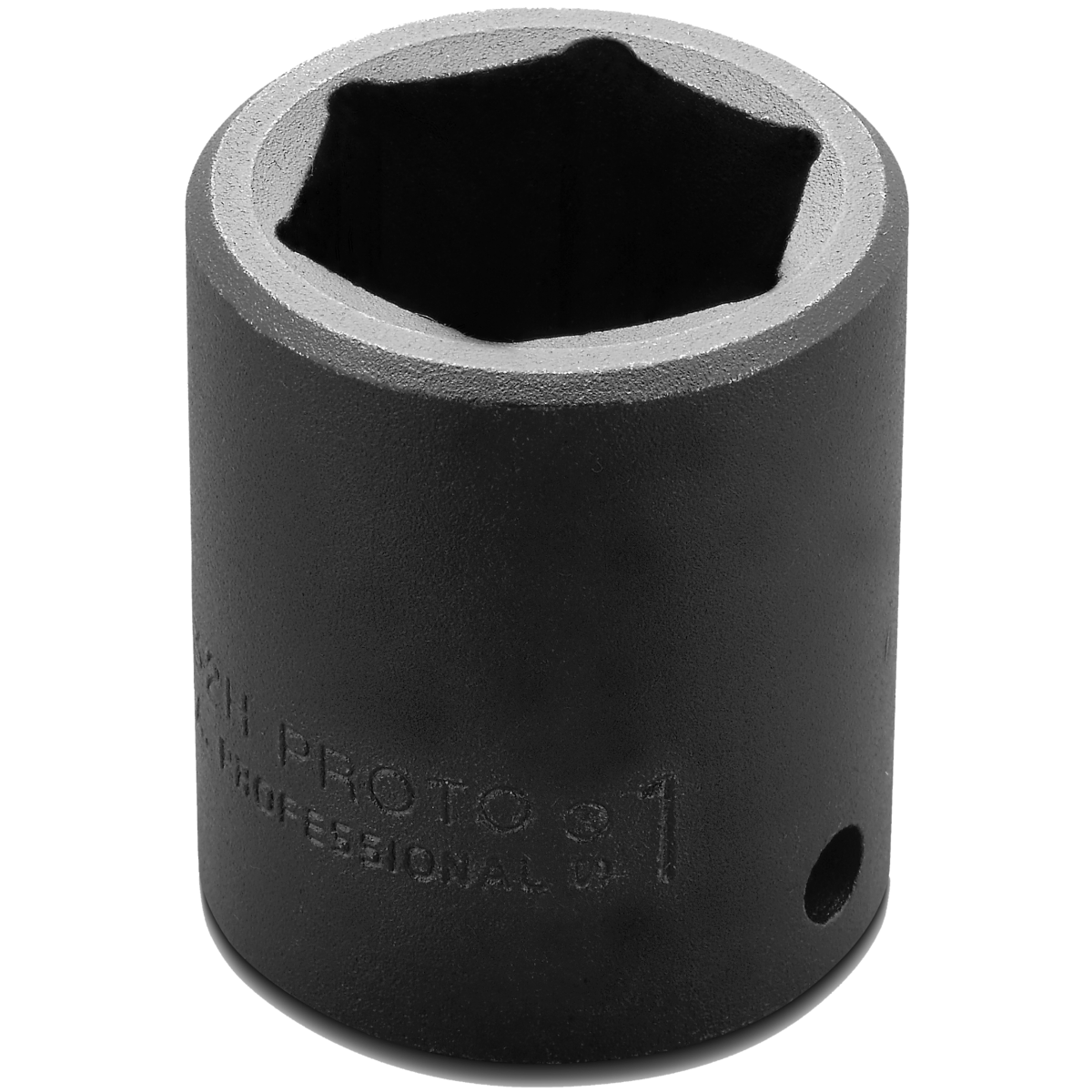 Proto 1" 6 Pt. Standard Length Impact Socket — 1/2" Drive