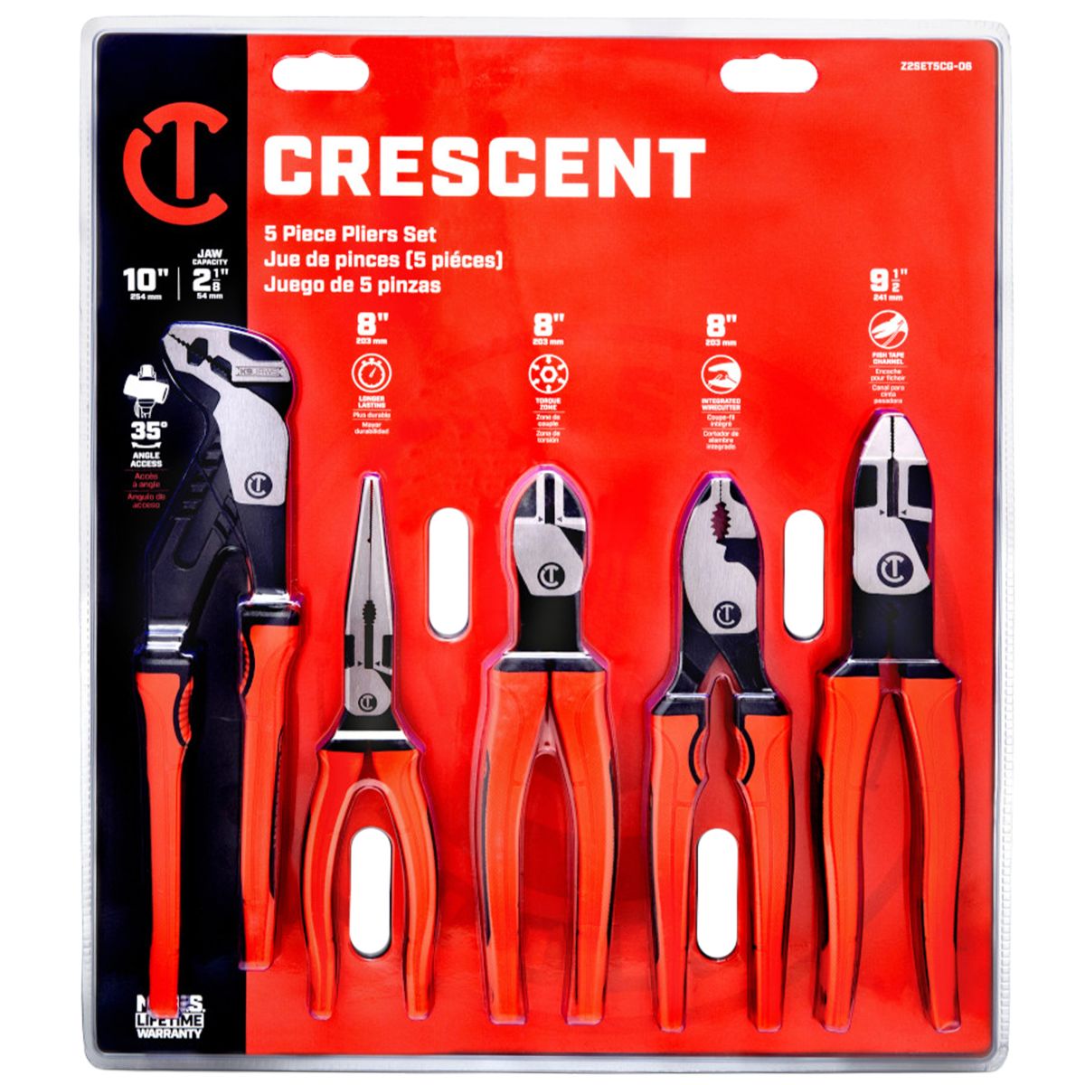 Crescent Z2 Mixed Dual Material Pliers Set 5 pc.
