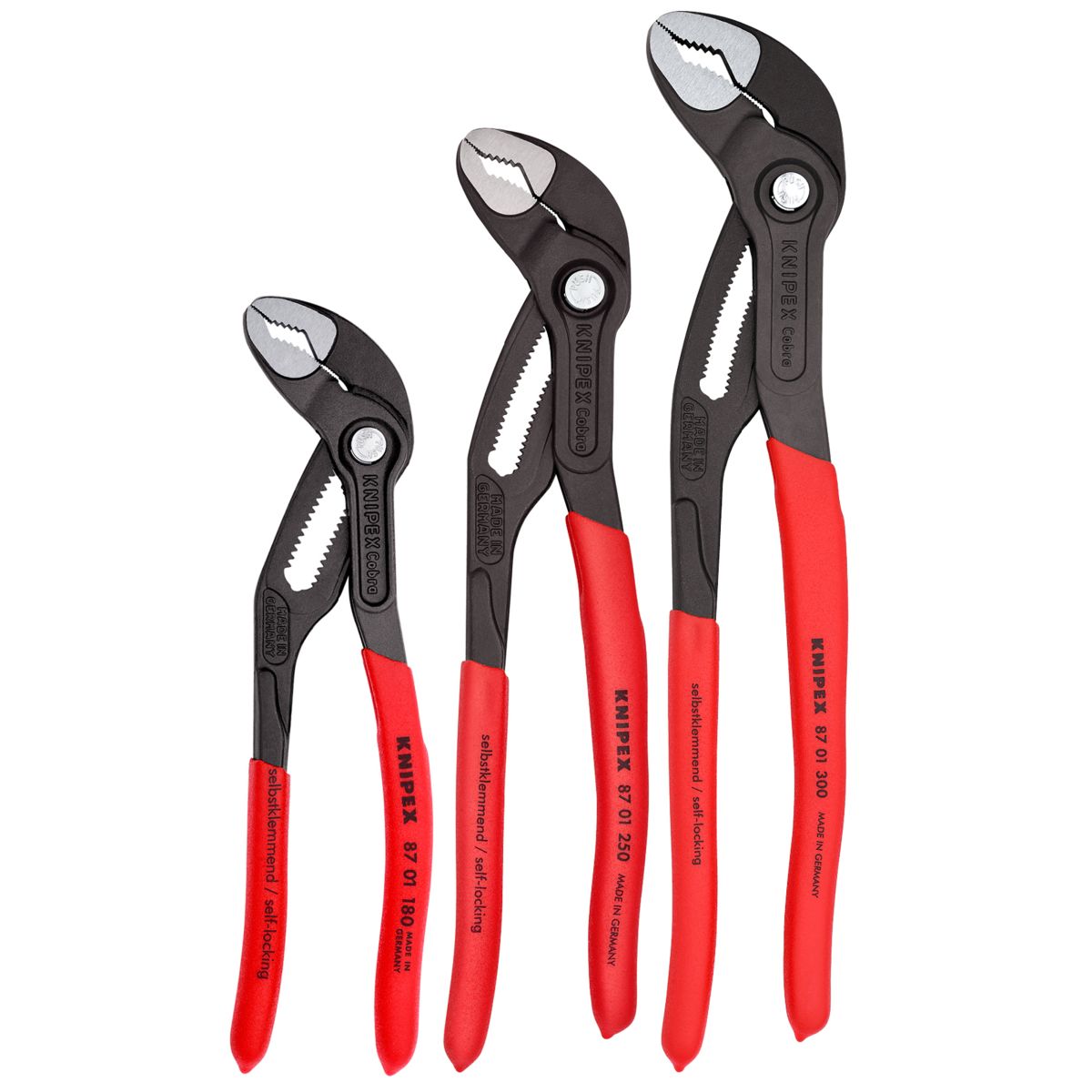 Knipex 00 20 06 Cobra Water Pump Pliers Set 3 pc.
