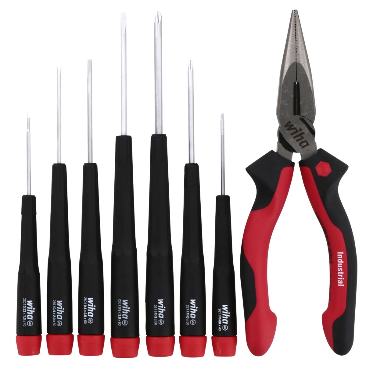 Wiha 26190 Precision Screwdriver & Pliers Set — 8 pc.