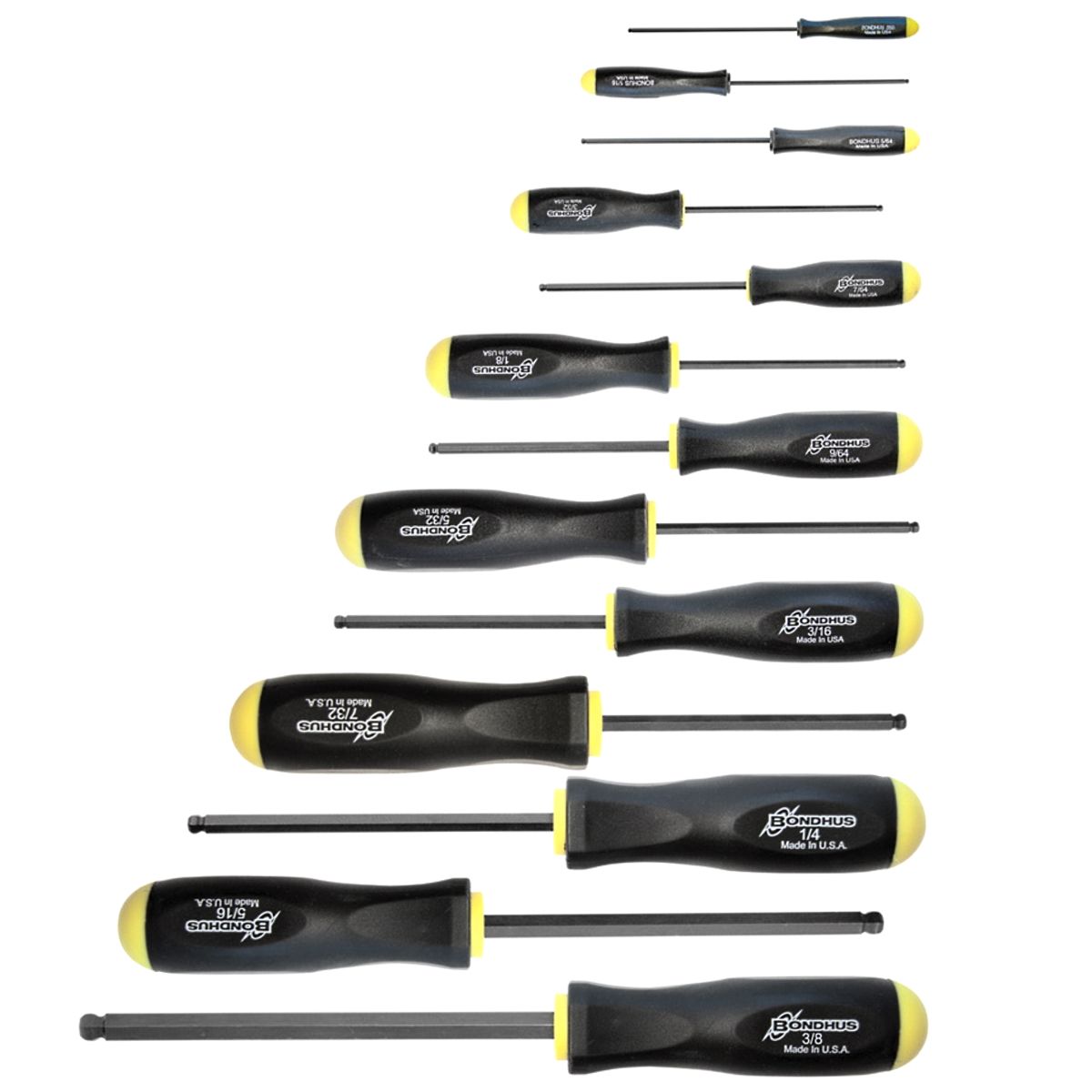Bondhus 10637 Standard Ball End Screwdriver Set 13 pc.