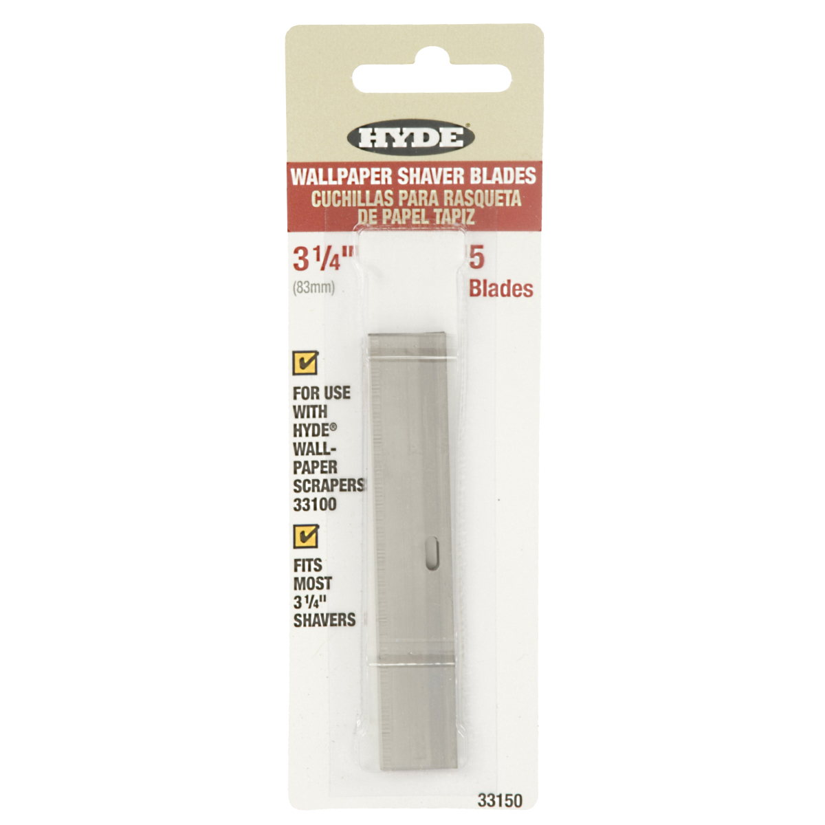 Hyde® Replacement Blades for Wallpaper Shaver/ Scraper, 5/PKG