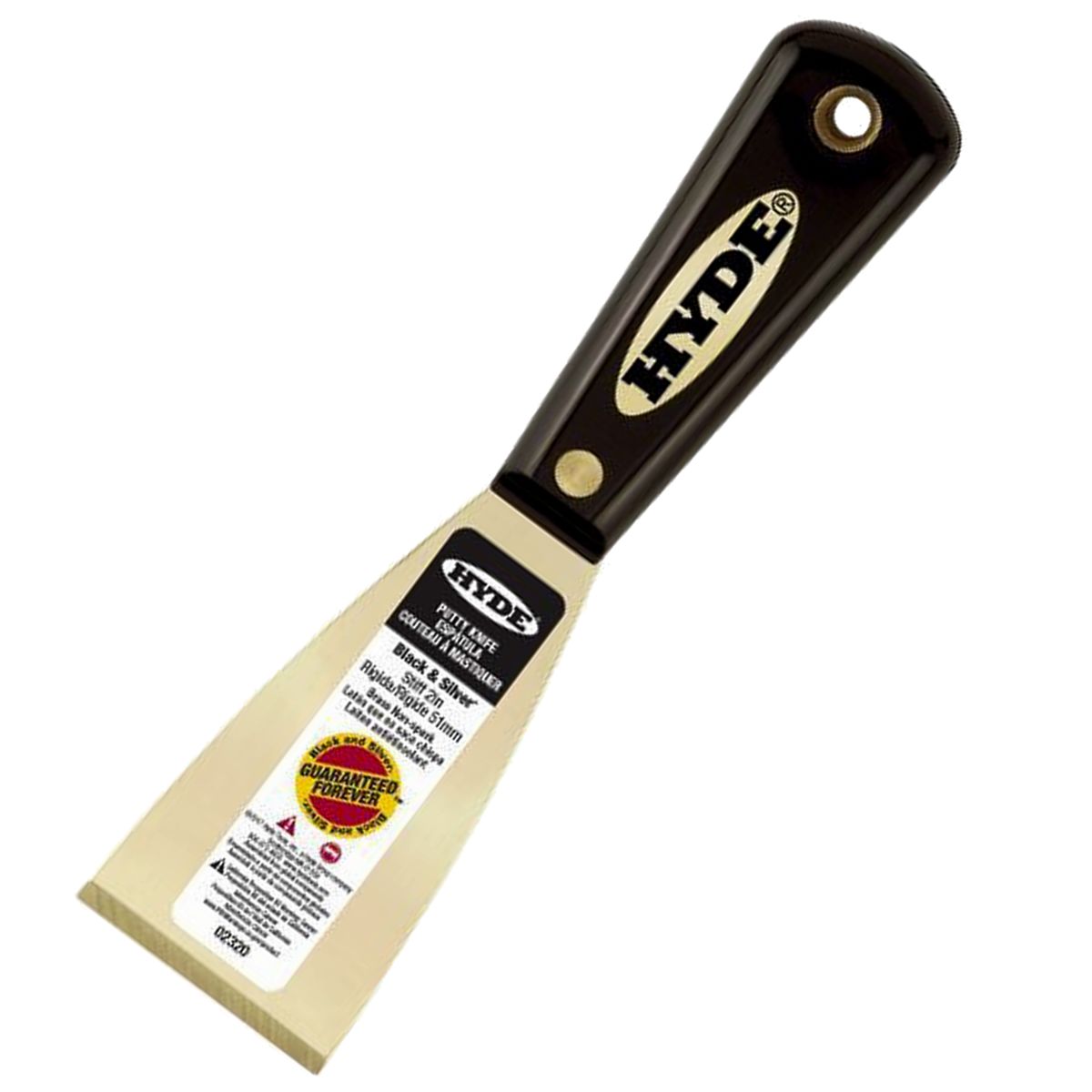 Hyde 2" Stiff Blade Brass Putty Knife