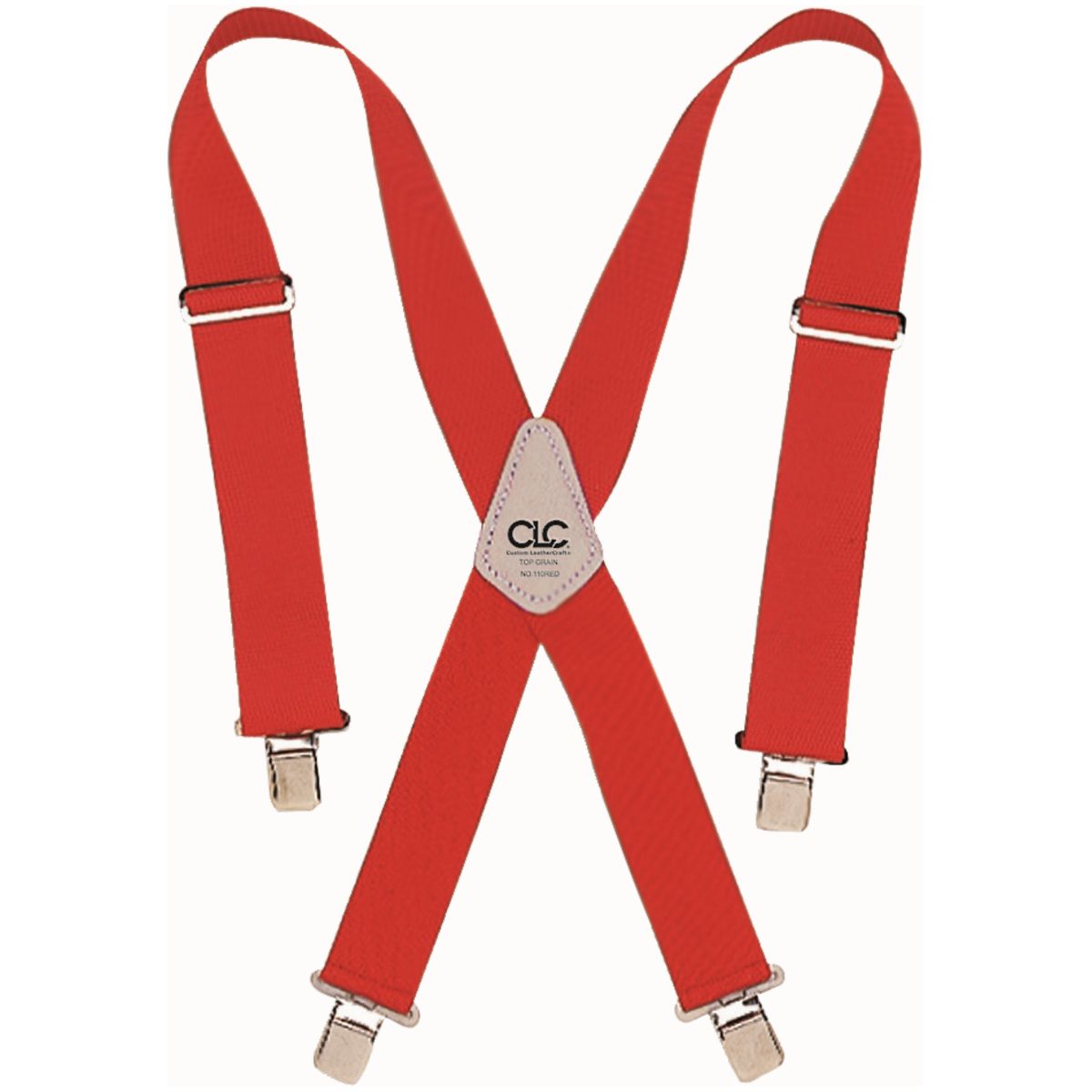 CLC Heavy Duty Web Suspenders, Red