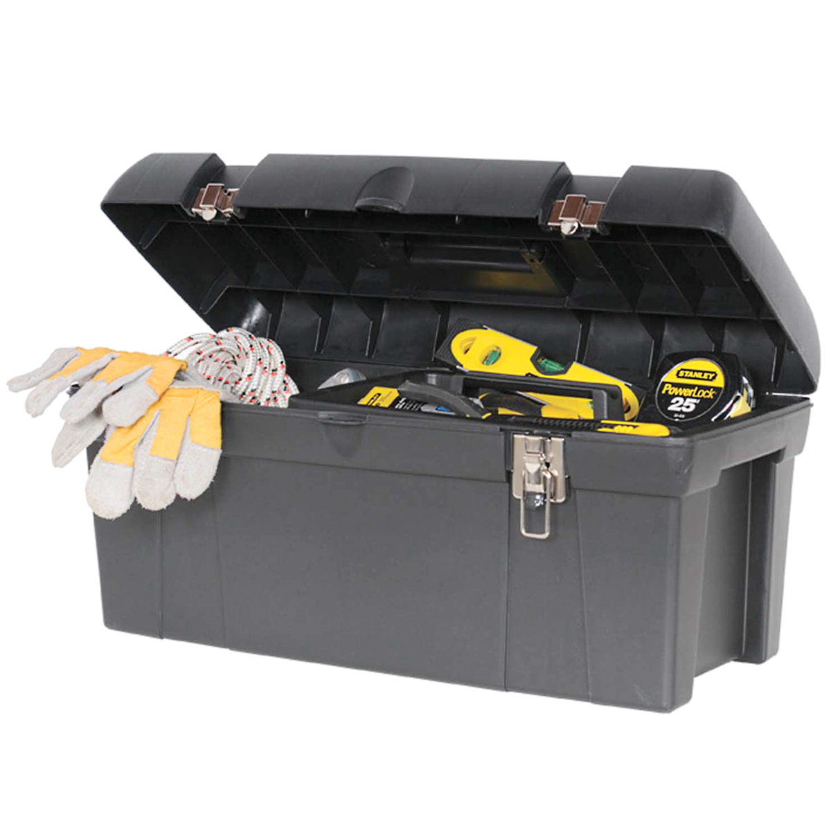 Tacoma Screw Products  Stanley 26 Large Tool Box — Heavy Duty Molded  Plastic